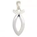 Anhänger Ichthys Silber rhodiniert
