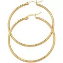 Creolen rund Edelstahl gold vergoldet 43,7 mm Ohrringe