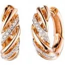 Creolen rund 585 Gold Rotgold 32 Diamanten Brillanten Goldcreolen