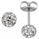 Ohrstecker Kugel Edelstahl mit SWAROVSKI® ELEMENTS 5,1 mm
