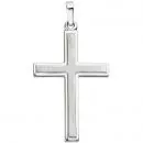 Anhänger Kreuz 925 Sterling Silber matt mattiert Kreuzanhänger