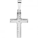 Anhänger Kreuz 925 Silber matt gehämmert KreuzAnhänger