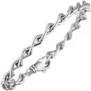 Panzerarmband 925 Sterling Silber mit Struktur 19 cm Armband