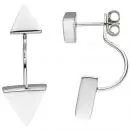 Hängerstecker Ohrhänger aus 925 Silber dreieckig
