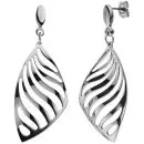 Große Hängerstecker Ohrringe aus Edelstahl