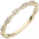 Damen Ring 585 Gold Gelbgold 27 Diamanten, Goldring