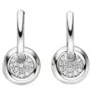 Creolen aus 585 Weißgold mit 30 Diamanten