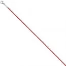 Rundankerkette Edelstahl rot lackiert 45 cm Kette Halskette Karabiner