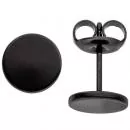 Ohrstecker Studs aus Edelstahl schwarz beschichtet 8 mm