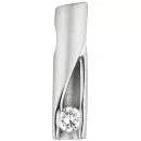 Anhänger 950 Platin teil matt 1 Diamant Brillant 0,11ct.