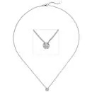 Collier Kette mit Anhänger 585 Gold Weißgold 1 Diamant Brillant 0,25 ct. 45 cm