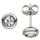 Ohrstecker Edelstahl 2 Zirkonia Ohrringe Edelstahlcreolen