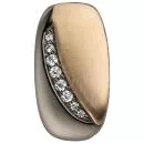 Anhänger 925 Silber schwarz bicolor vergoldet 8 Zirkonia