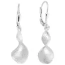 Ohrhänger 925 Sterling Silber matt Ohrringe Boutons Silberohrringe