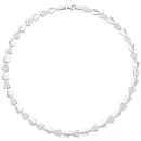 Collier Halskette 925 Sterling Silber gehämmert 45 cm Kette Silberkette