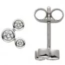 Ohrstecker 585 Gold Weißgold 6 Diamanten Brillanten Ohrringe Goldohrringe