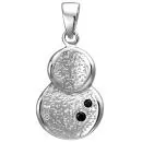 Anhänger 925 Sterling Silber 2 Zirkonia Silberanhänger