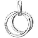 Anhänger 925 Sterling Silber 5 Zirkonia 17,6 mm breit Silberanhänger