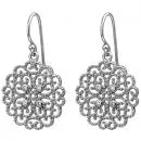 Ohrhänger 925 Sterling Silber mit 8 Zirkonia Ohrringe Silberohrringe