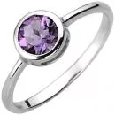 Damen Ring 925 Sterling Silber 1 Amethyst lila violett