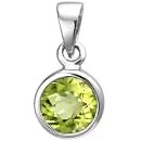 Anhänger 925 Sterling Silber 1 Peridot grün