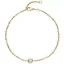 Armband 750 Gold Gelbgold 1 Diamant Brillant 0,10ct. 18 cm