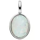 Anhänger 925 Sterling Silber 1 Opal-Imitation oval