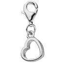 Einhänger Charm Herz 925 Sterling Silber