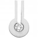 Anhänger 950 Platin matt 1 Diamant Brillant 0,10ct.