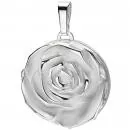 Medaillon Rose 925 Sterling Silber matt für 1 Foto