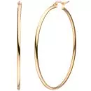 Creolen Edelstahl roségoldfarben beschichtet Ohrringe 50 mm