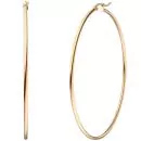 Creolen Edelstahl roségoldfarben beschichtet Ohrringe 70 mm