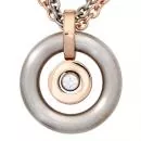 42 cm langes Collier mit Anhänger aus Edelstahl mit Swarovski-Element