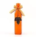 21 cm hohe Deko Flasche aus Glas in Orange