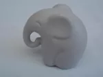 Kleine Skulptur Elefantenbaby, creme