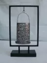 30,5 cm hoher Kerzenhalter aus Metall und Glas